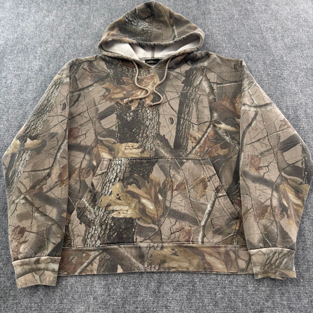 Y2K 2000s RedHead Realtree Hardwoods Camo Pullover Hoodie Size L